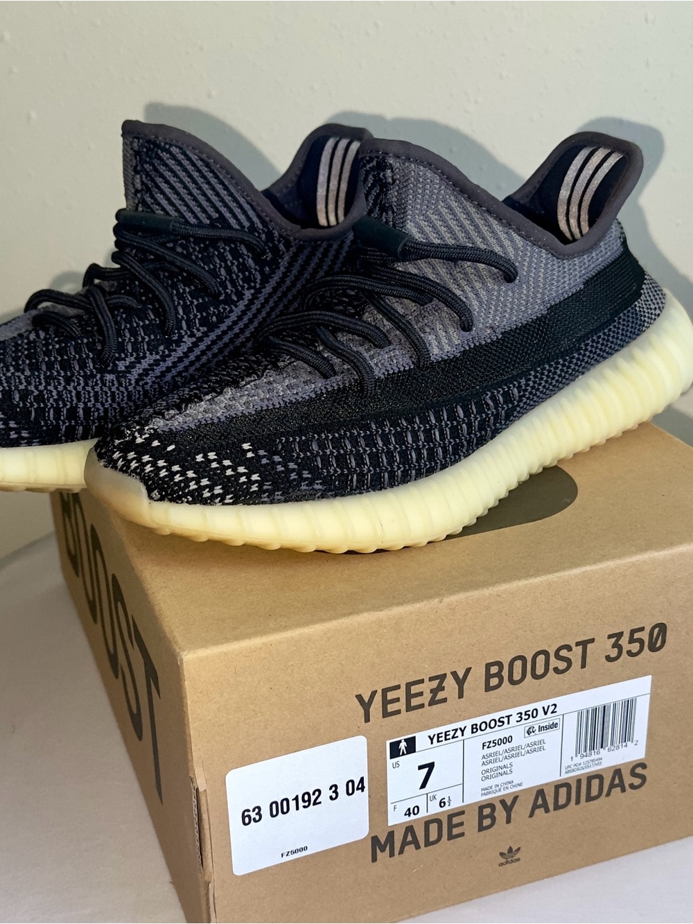 adidas Yeezy Boost 350 V2 Black & Gray with Cream Sole